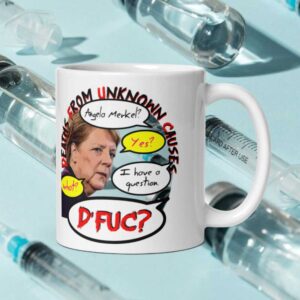 Angela Merkel White glossy mug