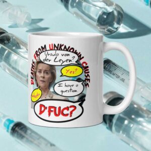 Ursula von der Leyen White glossy mug